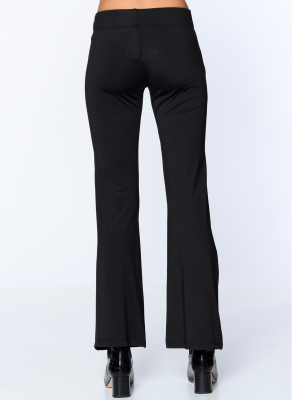  Siyah Beli Lastikli Mikro Polyester Pantolon | Pnt12850