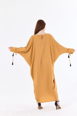  Sense Gold Manşetli İp Püsküllü Viskon Kimono | KMN35008