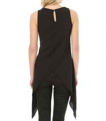 Siyah Boncuk Detaylı Krep Elbise | Elb13836