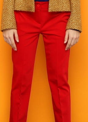  Kırmızı Kalem Bilek Üstü Pantolon | Pnt17523