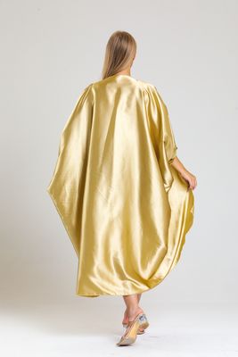  Sense Gold Saten Şifon Plaj Kimono | ELB33597