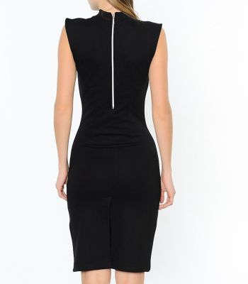  Siyah Fermuarlı Elbise | Elb14272
