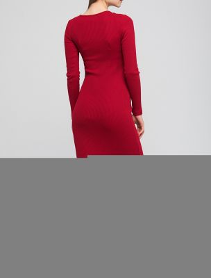  Kırmızı Deri Püsküllü  Elbise | Elb31168