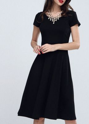  Sense Siyah Sırtı Fermuarlı Elbise | Elb14482